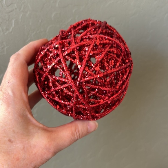 Decorative Red and Gold Accent Ball Set - Picture 6 of 7